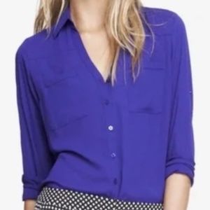 Purple Express Portofino Classic Button Shirt- Full or 3/4 Sleeve- Size Medium